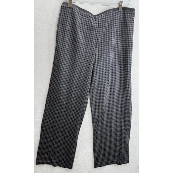 J. Jill Women's Plaid Ponte Full Length Pants Size Medium Gray Black Stretch - Picture 6 of 8